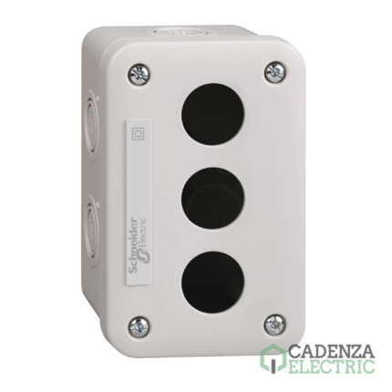 Compra Estación vacía de control - gris claro - 3 escotaduras - ip54 - para xb7 ø 22 mm ref. XALE3 Schneider Electric al mejor precio | Cadenza Electric