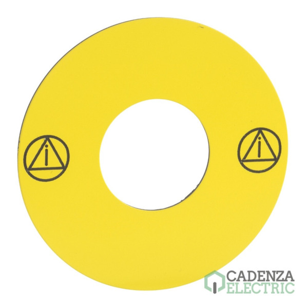 Etiqueta sin marcaje Ø45 mm para parada de emergencia Harmony XB6 ref. ZB6Y7001 Schneider Electric