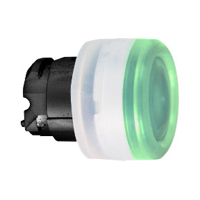 green flush illuminated pushbutton head Ø22 spring return for integral LED ref. ZB4BW5337 Schneider Electric [PLAZO 3-6 SEMANAS]
