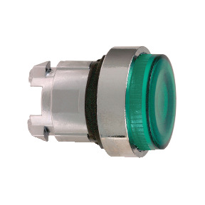 green projecting illuminated pushbutton head Ø22 spring return for integral LED ref. ZB4BW133S Schneider Electric [PLAZO 8-15 DI