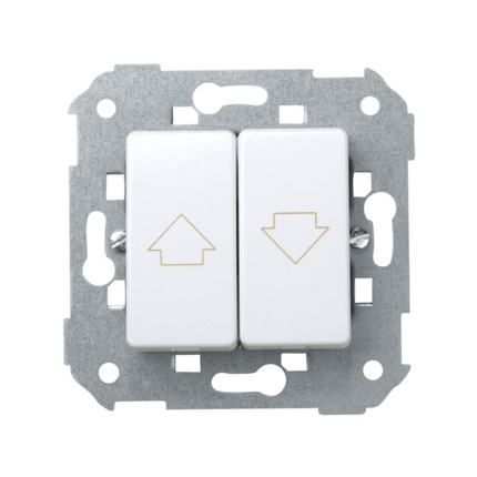 Comprar GRUPO 2 PULSADORES CON GRABADO PERSIANAS Simon ref. 27396-65 al mejor precio | Cadenza Elecric