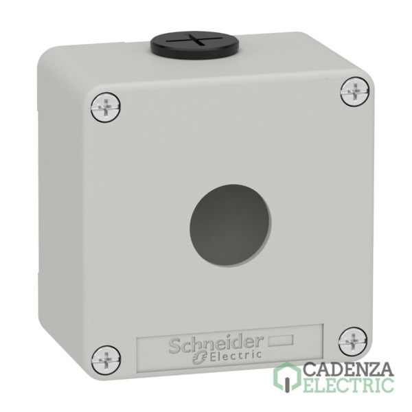 Harmony XAP, XB2 SL, estación de control vacía, aleación de zinc, gris, M20, 1 orificio 22mm, 80 x 80 x 51,5, UL cULus ref. XAPD