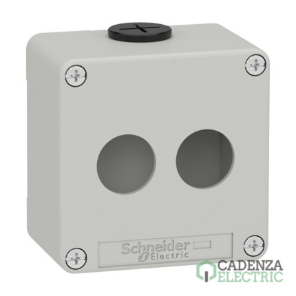 Compra Harmony XAP, XB2 SL, estación de control vacía, aleación de zinc, gris, M20, 2 orificios 22mm, 80 x 80 x 51,5, UL cULus ref. XAPD1202 Schneider Electric al mejor precio | Cadenza Electric
