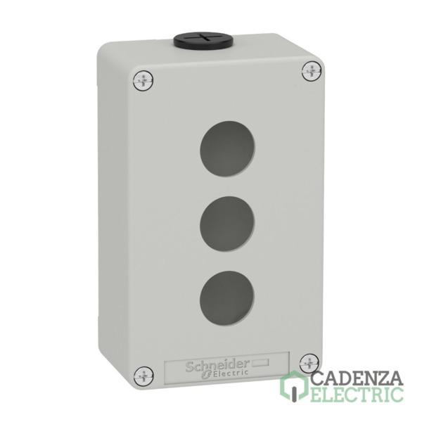 Harmony XAP, XB2 SL, estación de control vacía, aleación de zinc, gris, M20, 3 orificios 22mm, 80 x 130 x 51,5, UL cULus ref. XA