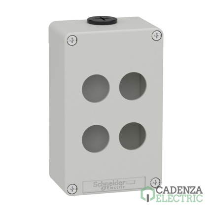 Compra Harmony XAP, XB2 SL, estación de control vacía, aleación de zinc, gris, M20, 4 orificios 22mm, 80 x 130 x 51,5, UL cULus ref. XAPD2204 Schneider Electric al mejor precio | Cadenza Electric