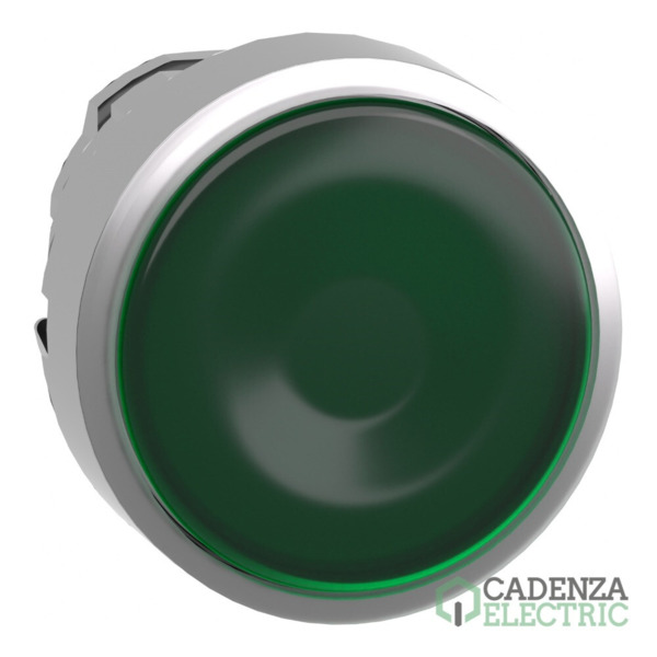 Harmony XB4 - Cabeza pulsador luminoso rasante led verde ref. ZB4BW333 Schneider Electric