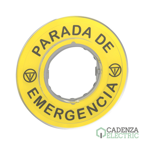 Harmony XB4 - Etiqueta parada de emergencia 3d ref. ZBY9420 Schneider Electric