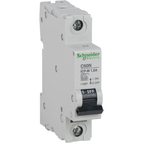 Interruptor magnetotérmico Schneider 25A 1P+N 4,5KA C 1 módulo