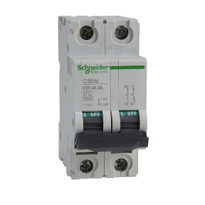 ICP-M C60N interruptor automático magnetotérmico 1P + N - 3A - 6kA - 230 V ref. 11907 Schneider Electric [PLAZO 3-6 SEMANAS]