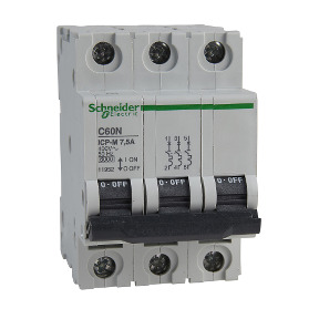 ICP-M C60N interruptor automático magnetotérmico 3P - 7.5A - 6kA - 400 V ref. 11952 Schneider Electric [PLAZO 3-6 SEMANAS]