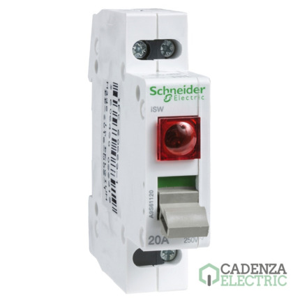 Compra INTERRUPTOR 2P 20A 250V C/PILOTO ROJO ref. A9S61220 Schneider Electric al mejor precio | Cadenza Electric