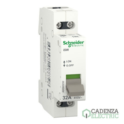 Compra INTERRUPTOR 2P 32A 250V ref. A9S60232 Schneider Electric al mejor precio | Cadenza Electric