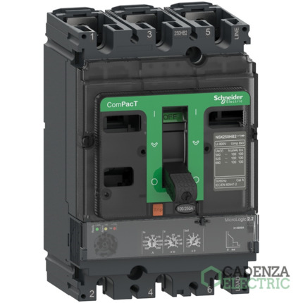 Compra Interruptor automatico ComPacT NSX160F 36kA AC 3P3R 160A Micrologic 2.2 ref. C16F32D160 Schneider Electric al mejor precio | Cadenza Electric