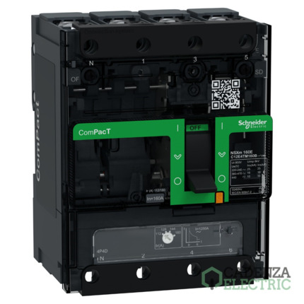 Compra Interruptor automatico ComPacT NSXm160E 16kA AC 4P4R 160A TMD BUSBAR ref. C12E4TM160B Schneider Electric al mejor precio | Cadenza Electric