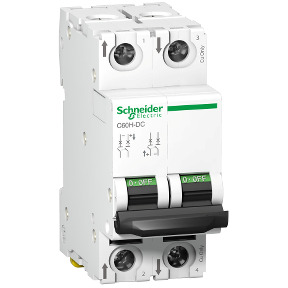 Interruptor automático especial de CC - C60H - 500 V - 2P - 0,5 A - curva C ref. A9N61520 Schneider Electric [PLAZO 3-6 SEMANAS]