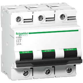 Interruptor automático magnetotérmico C120N - 3P - 125A - curva D ref. A9N18389 Schneider Electric [PLAZO 3-6 SEMANAS]