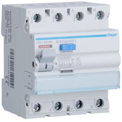 Comprar Interruptor diferencial tipo AC, 4P, 40A, 30mA Hager ref.CDC440M | Precio: 188,706518€