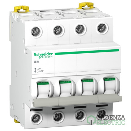 Compra Interruptor en carga iSW 4P 40A ref. A9S65440 Schneider Electric al mejor precio | Cadenza Electric
