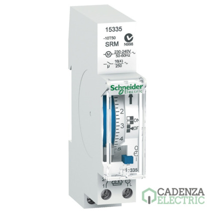 Compra Interruptor horario diario analógico; Acti9 IH; 1 módulo; 1 canal; 16 A ref. 15335 Schneider Electric al mejor precio | Cadenza Electric