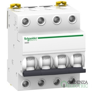 Compra Interruptor magnetotérmico, Acti9 iK60N, 4P, 32A, Curva C, 6000A ref. A9K17432 Schneider Electric al mejor precio | Cadenza Electric