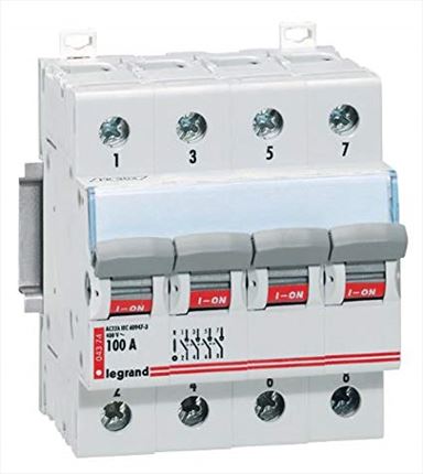 Comprar INTERRUPTOR  MODULAR 4P 63A de la gama de Interruptores, Pilotos y Relojes modulares de Legrandal mejor precio | Cadenza Electric