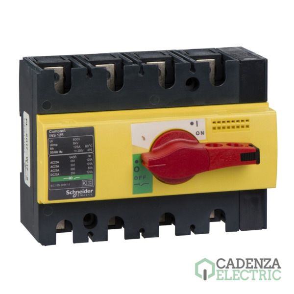 Interruptor seccionador ComPacT INS125, 4P, 125 A ref. 28927 Schneider Electric
