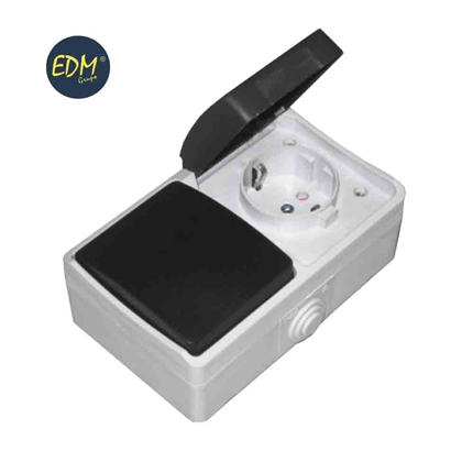 comprar INTERRUPTOR+BASE  RETRACTILADO EDM  IP44  precio 7,03 €