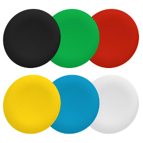 juego de 6 tapas de colores para pulsador flush ref. ZBAF9 Schneider Electric [PLAZO 3-6 SEMANAS]