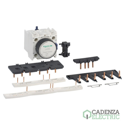 Compra Kit para montar arrancadores estrella delta, para 3 contactores LC1D09-D38 estrella idénticos, con bloque de temporización ref. LAD91217 Schneider Electric al mejor precio | Cadenza Electric