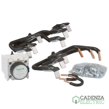 Compra Kit para montar arrancadores estrella delta, para 3 contactores LC1D80, con bloque de retardo ref. LA9D8017 Schneider Electric al mejor precio | Cadenza Electric