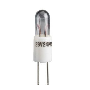 Lámpara incandescente con base t1 1/4 - 28 v ref. ZB6YB028 Schneider Electric [PLAZO 3-6 SEMANAS]