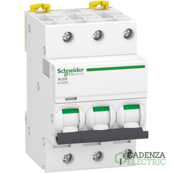 Magnetotérmico, Acti9 iC40N, 3P, 25 A, C curva, 6000 A, 10 kA ref. A9P54325 Schneider Electric