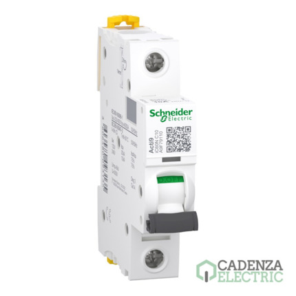 Compra Magnetotérmico, Acti9 iC60N, 1P, 10 A, C curva, 6000 A, 10 kA ref. A9F79110 Schneider Electric al mejor precio | Cadenza Electric
