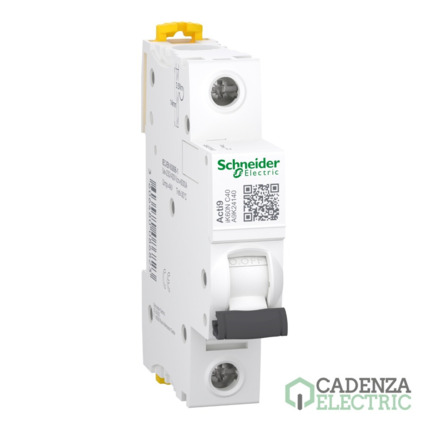 Compra Magnetotérmico, Acti9 iK60N, 1P, 40 A, C curva, 6000 A ref. A9K24140 Schneider Electric al mejor precio | Cadenza Electric