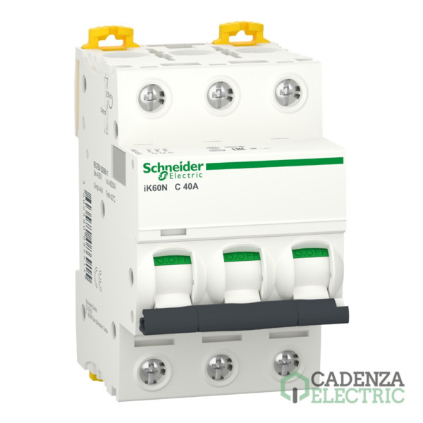 Magnetotérmico, Acti9 iK60N, 3P, 40 A, C curva, 6000 A ref. A9K24340 Schneider Electric