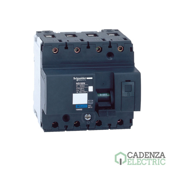 Magnetotérmico, Acti9 NG125N, 4P, 80 A, C curva, 25 kA ref. 18658 Schneider Electric