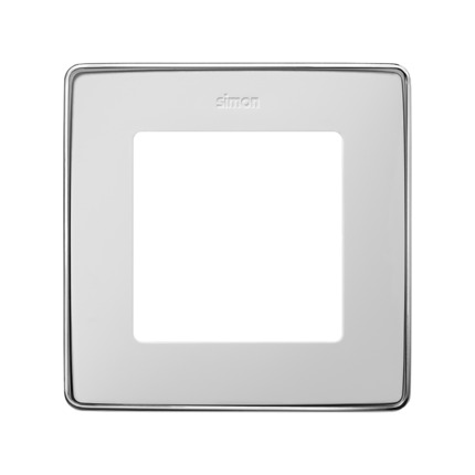 Comprar MARCO 1 ELEM. BLANCO base cromo Simon ref. 8201610-244 al mejor precio | Cadenza Elecric