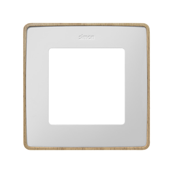 MARCO 1 ELEM. BLANCO base madera (haya 100% certificado PEFC) Simon ref. 8201610-270