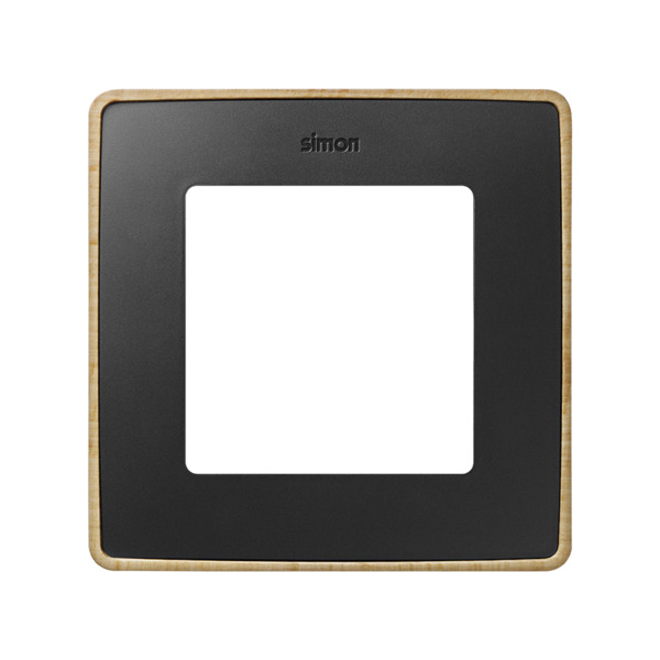 MARCO 1 ELEM. GRAFITO base madera  (haya 100% certificado PEFC) Simon ref. 8201610-271