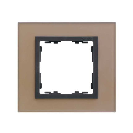 Comprar MARCO 1 ELEMENTO NATURE CRISTAL COBRE Simon ref. 82817-34 al mejor precio | Cadenza Elecric