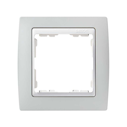 Comprar MARCO 1 ELEMENTO.GRIS /ZOCALO BLANCO Simon ref. 82611-33 al mejor precio | Cadenza Elecric
