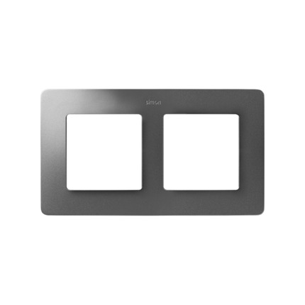Comprar MARCO 2 ELEM. ALUMINIO FRIO base cromo Simon ref. 8201620-093 al mejor precio | Cadenza Elecric