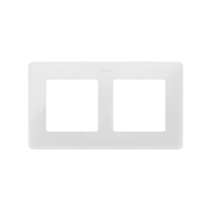 Comprar MARCO 2 ELEM. BLANCO base aluminio Simon ref. 8200620-230 al mejor precio | Cadenza Elecric