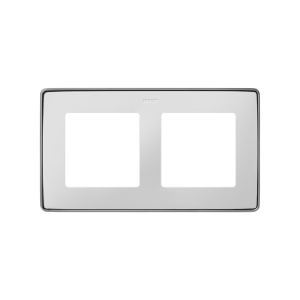MARCO 2 ELEM. BLANCO base aluminio Simon ref. 8201620-243
