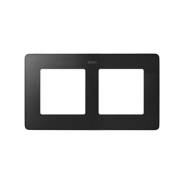 MARCO 2 ELEM. NEGRO MATE base negro Simon ref. 8200620-198