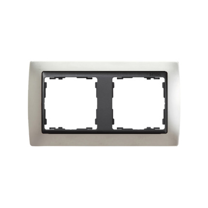 Comprar MARCO 2 ELEM.ALUMINIO MATE /ZOC.GRAFITO Simon ref. 82824-33 al mejor precio | Cadenza Elecric