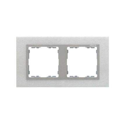 Comprar MARCO 2 ELEMENTOS NATURE INOX MATE ALUMINIO Simon ref. 82927-34 al mejor precio | Cadenza Elecric