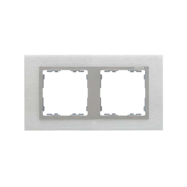 MARCO 2 ELEMENTOS NATURE INOX MATE ALUMINIO Simon ref. 82927-34