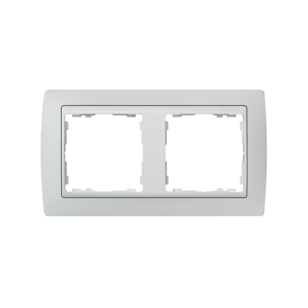 MARCO 2 ELEMENTOS.GRIS /ZOCALO BLANCO Simon ref. 82621-33