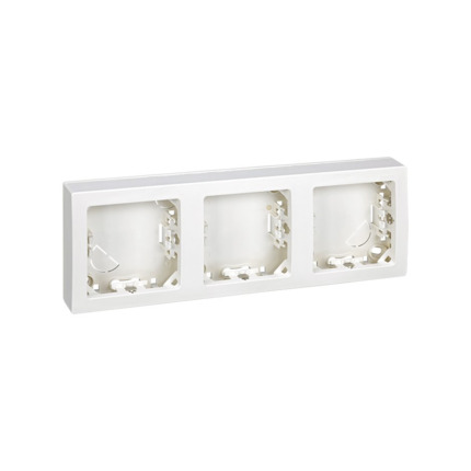 Comprar Marco 3 elementos horizontal Blanco Simon ref. 73630-60 al mejor precio | Cadenza Elecric